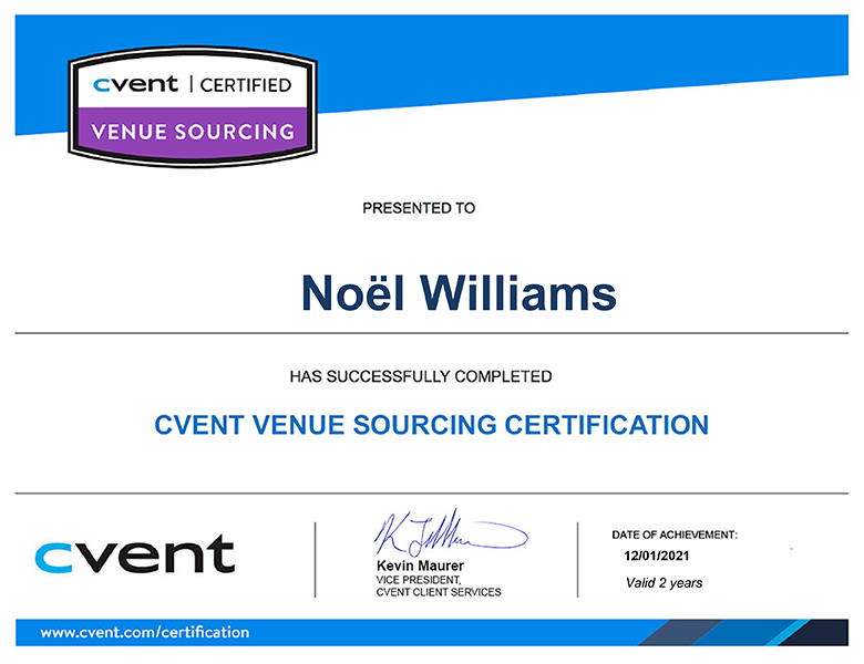 Cvent Venue Sourcing Certification